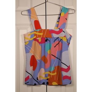 Crosby by Mollie Burch Womens XS Abstract Geometric Print Sleeveless Tank Top